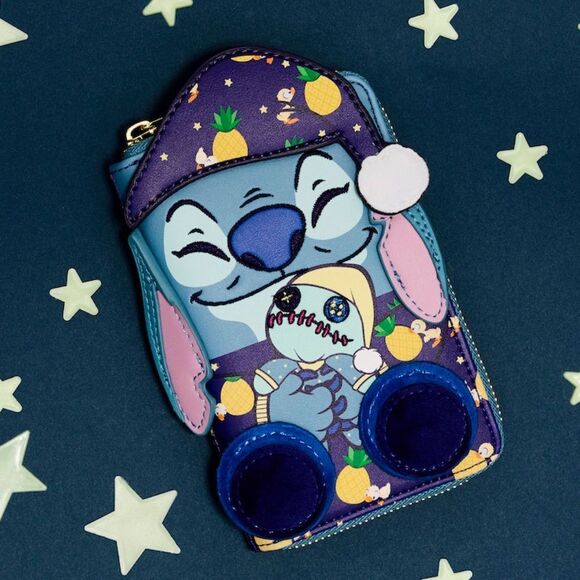 Loungefly Handbags - NWT- Loungefly-SDCC Bedtime Stitch Glow Zip Around Wallet